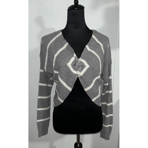 Derek Heart Women's Cropped Striped Sweater Size Small‎ - Picture 1 of 10